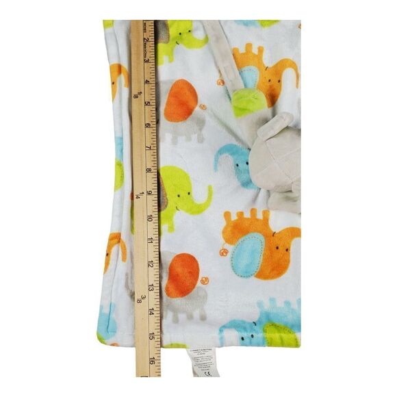 Blankets & Beyond Lovey Security Blanket Elephant 15" Baby Pacifier Holder Green - Picture 11 of 12